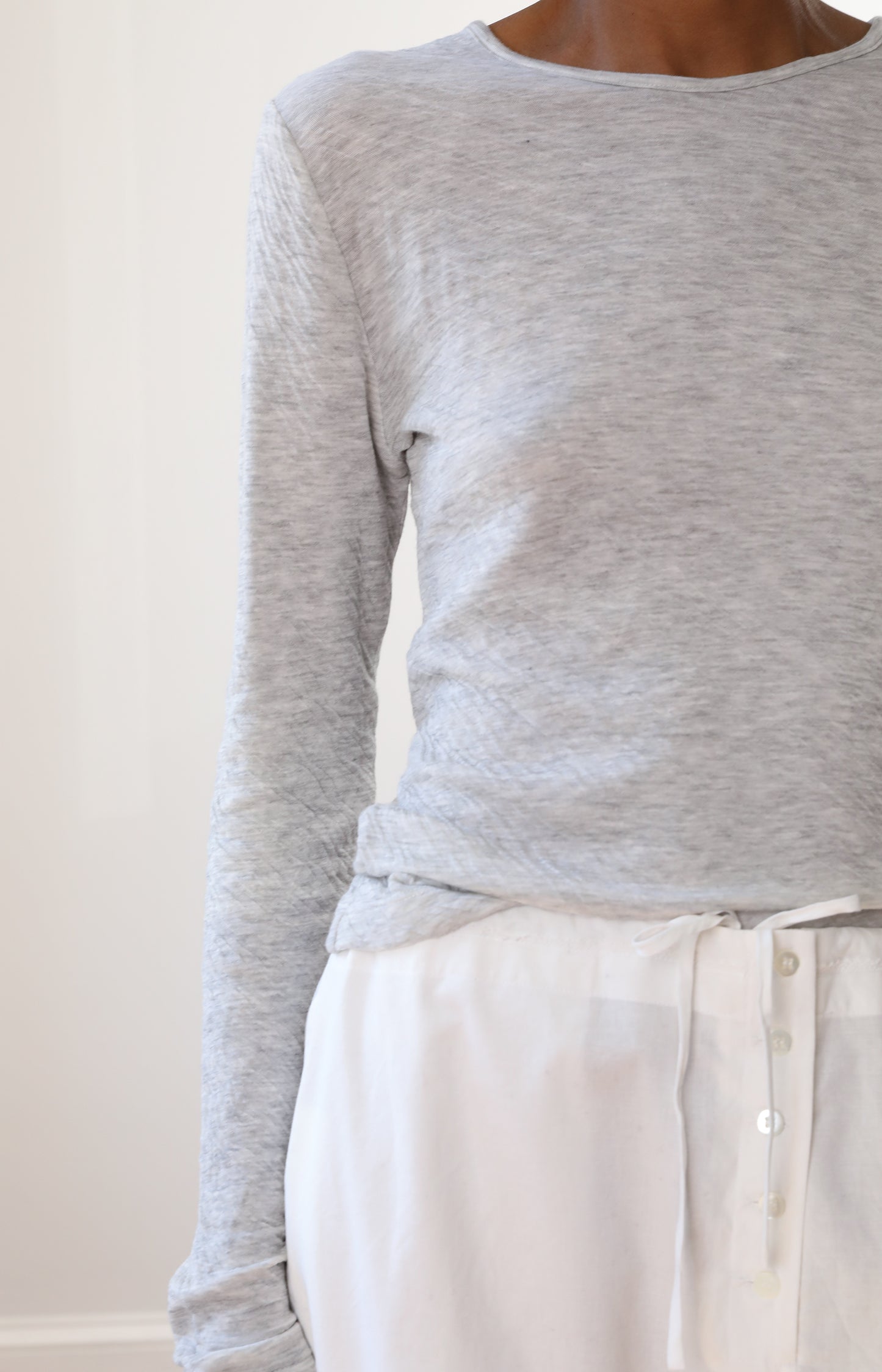 White Cotton Drawstring Pants