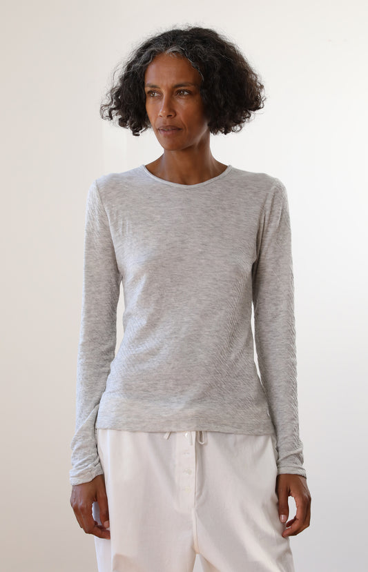 Light Grey Double Face Jersey Shirt