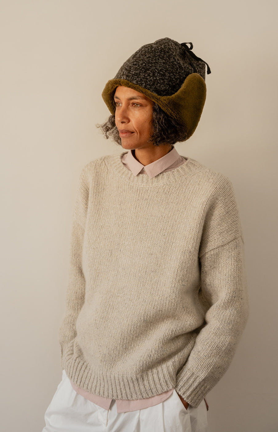 Charcoal Aviator Hat