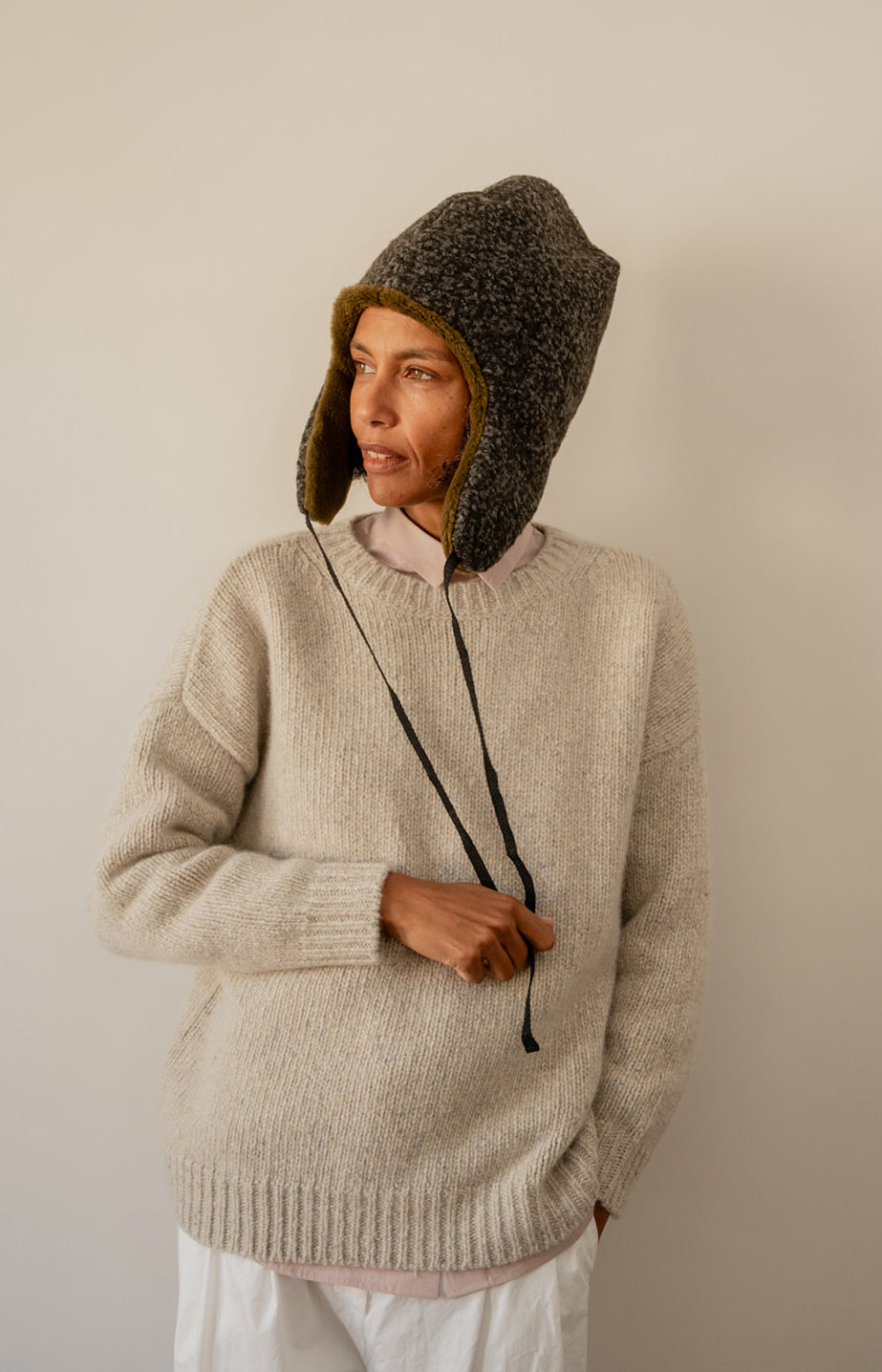Charcoal Aviator Hat