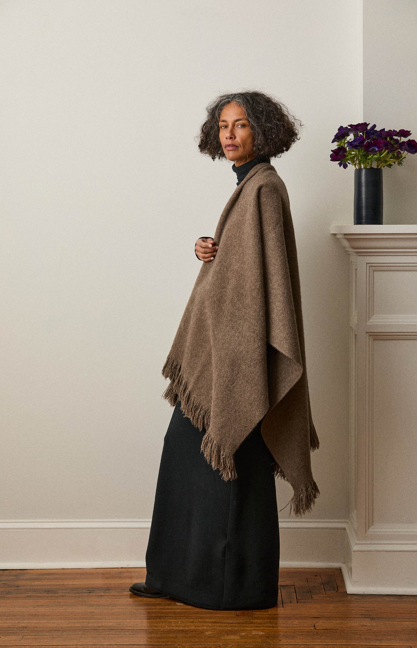 Natural Yak Grey Split Cape