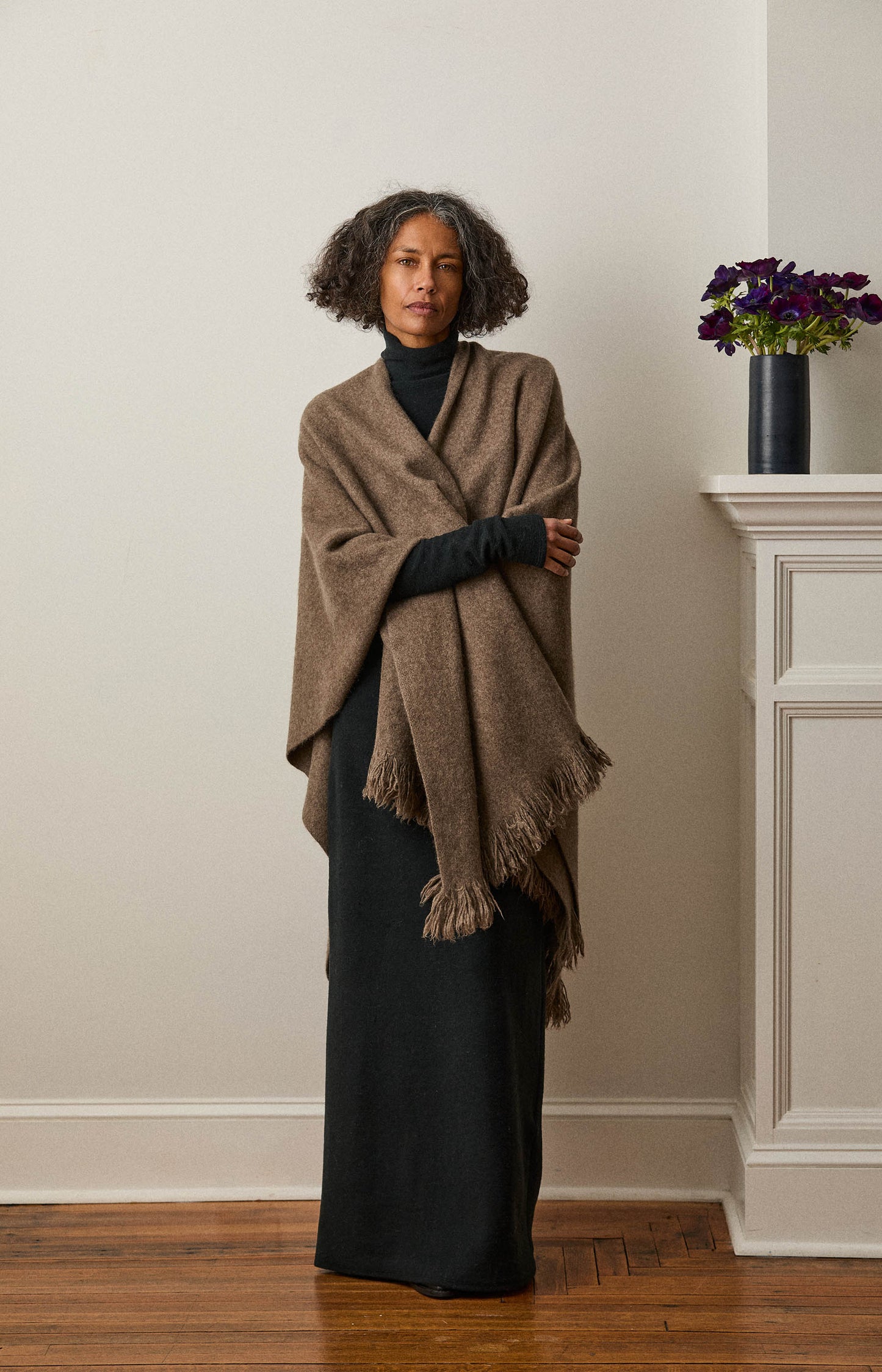 Natural Yak Grey Split Cape