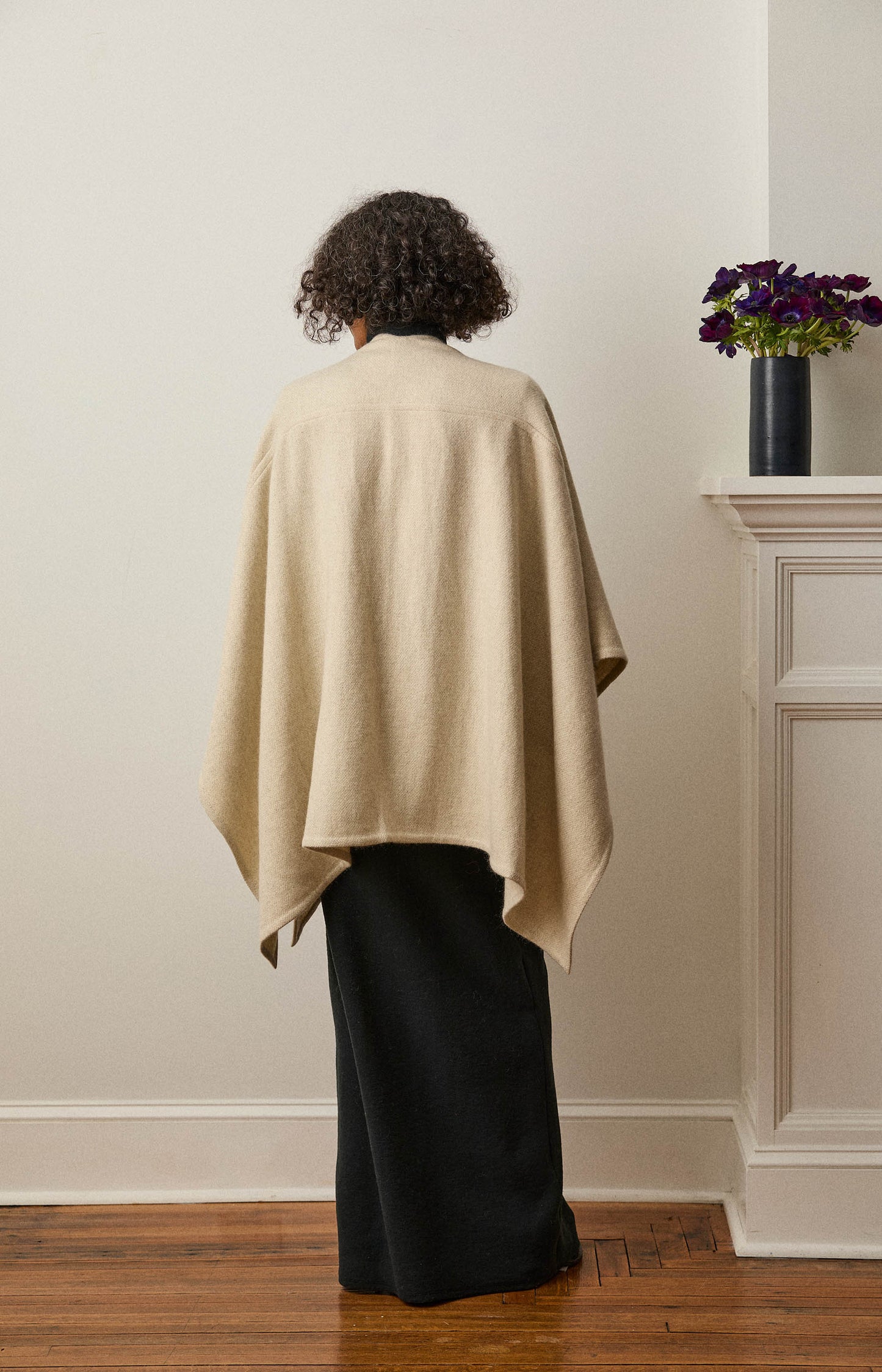Natural Yak White Seamed Cape