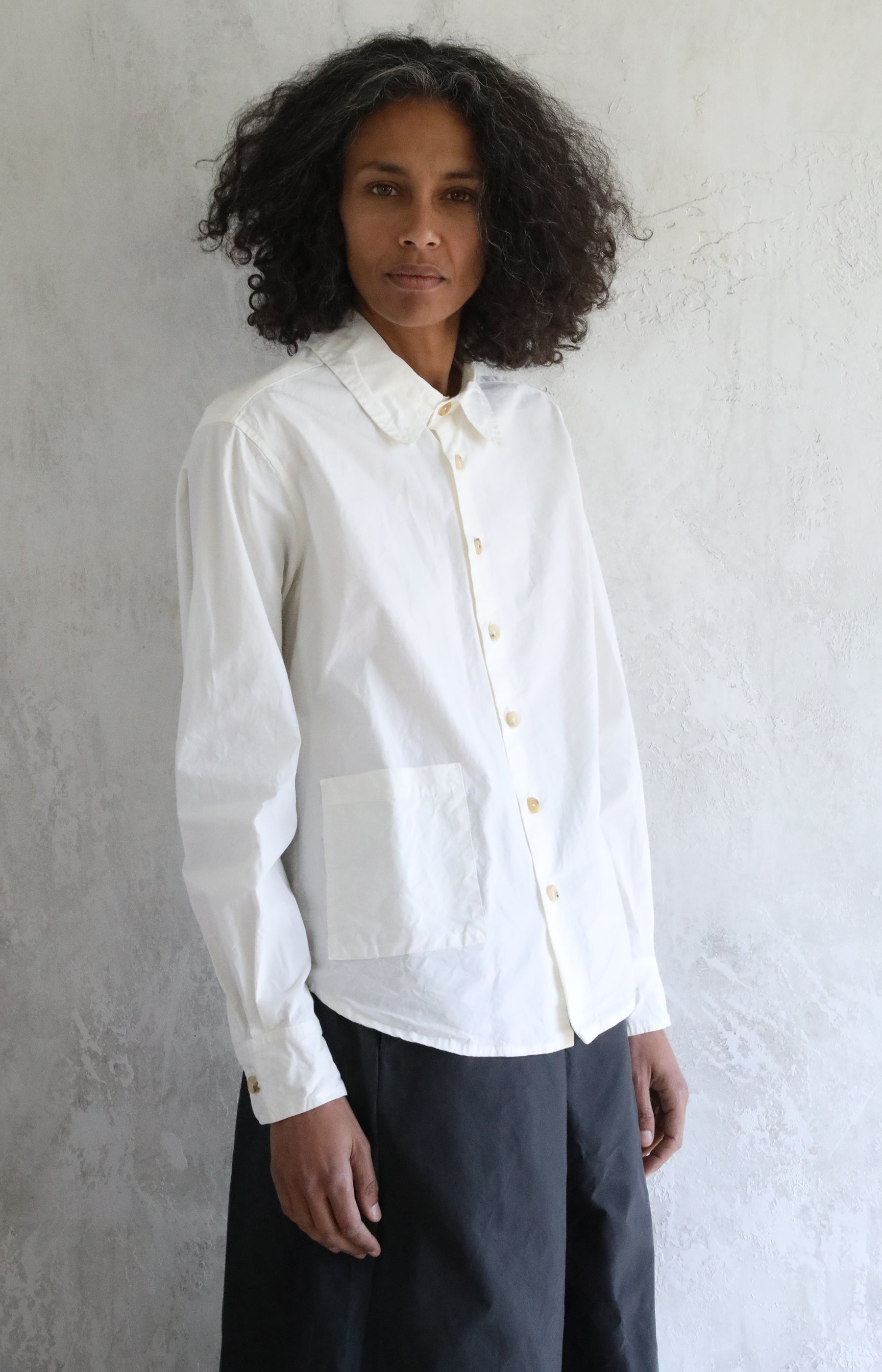 Soft White Cotton Shirt