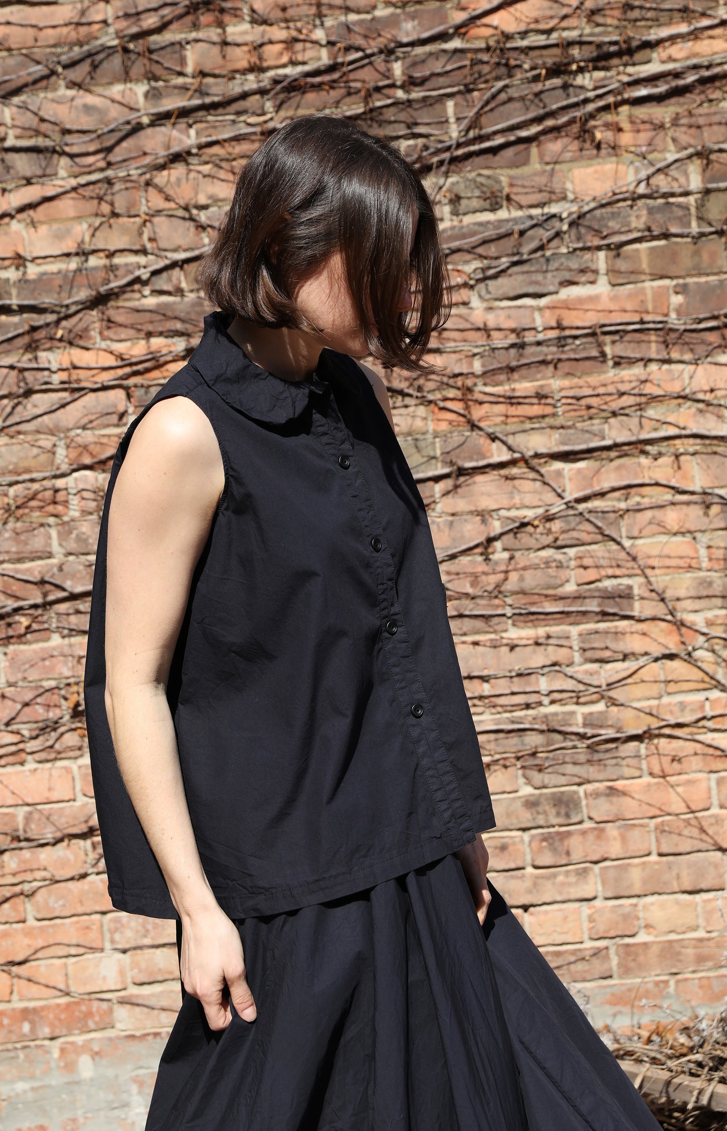 Navy Cotton NDTS Top
