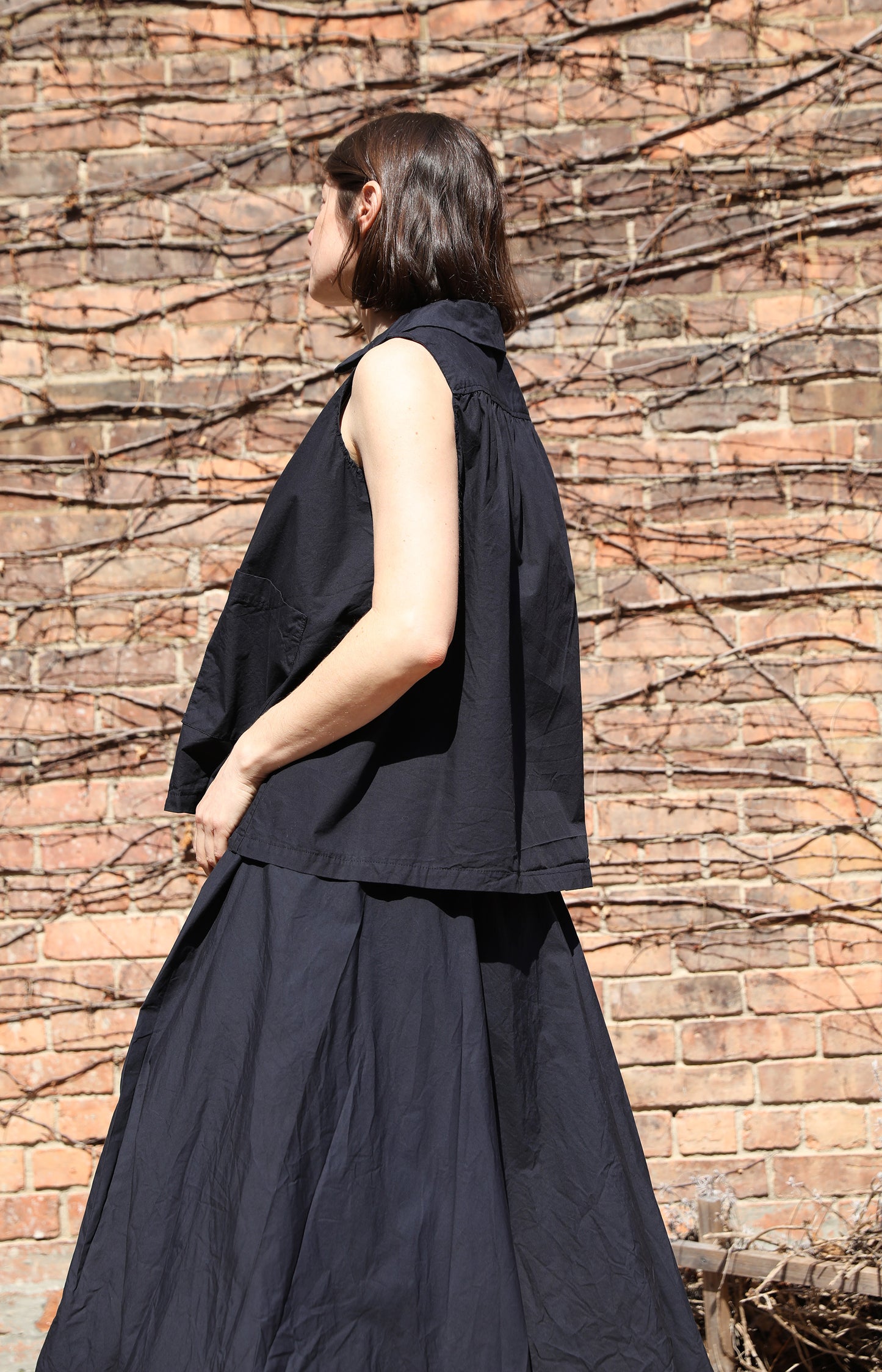 Navy Cotton NDTS Top