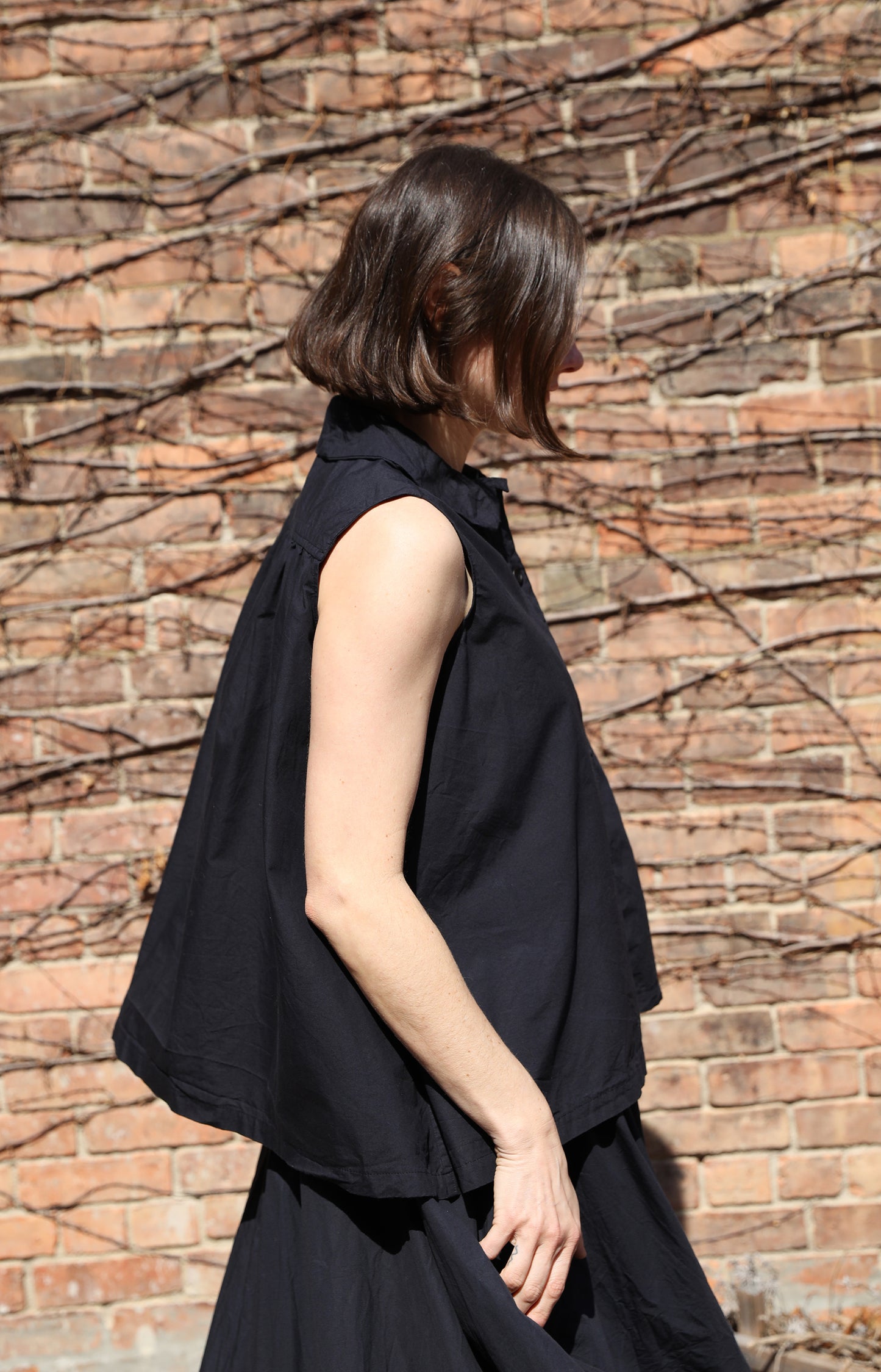 Navy Cotton NDTS Top
