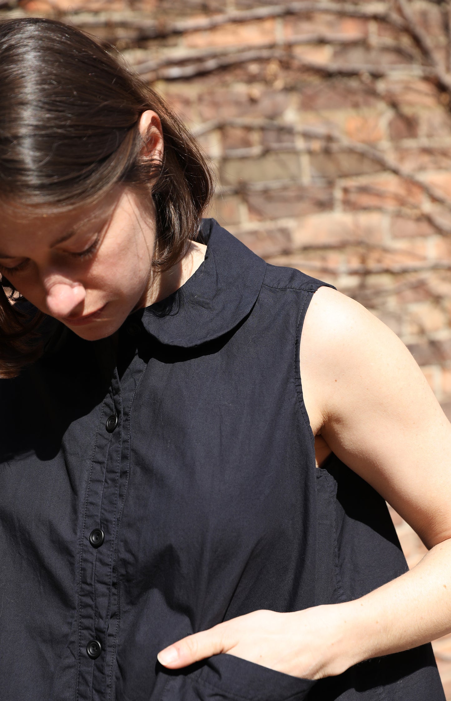 Navy Cotton NDTS Top