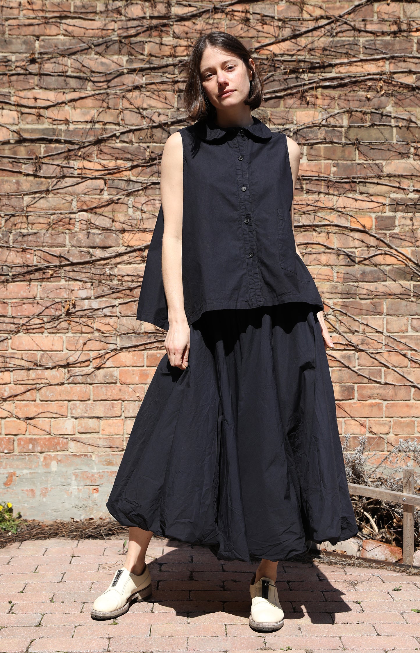 Navy Cotton NDTS Top