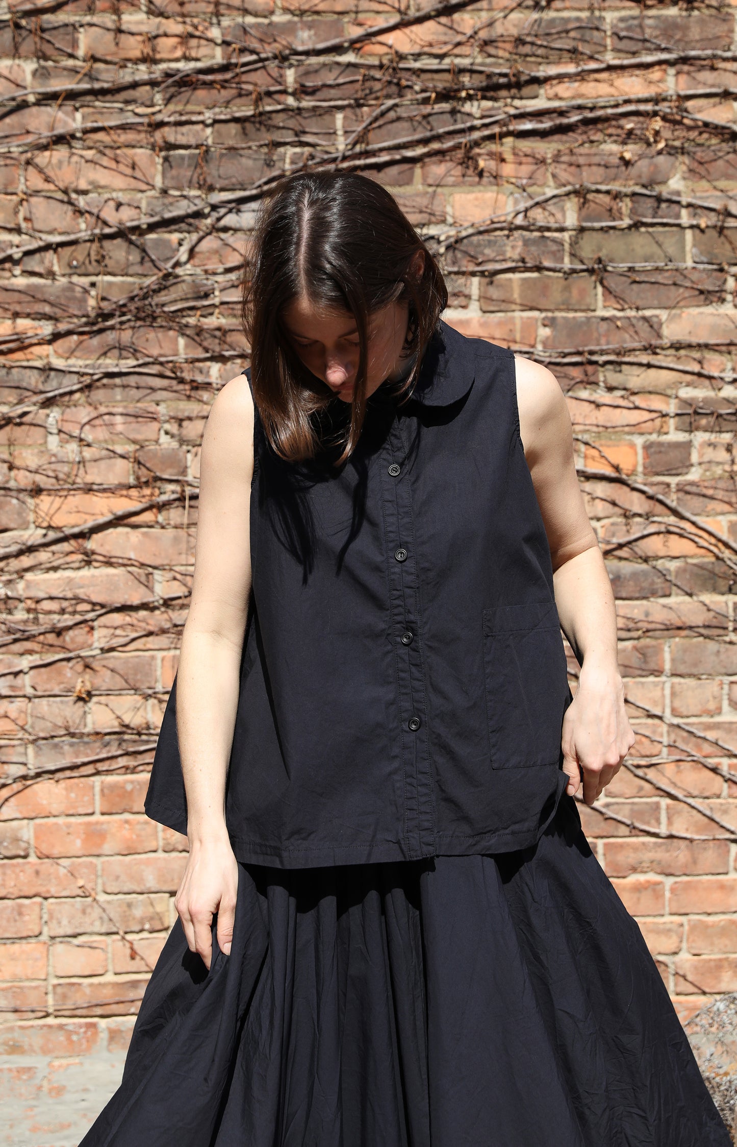 Navy Cotton NDTS Top