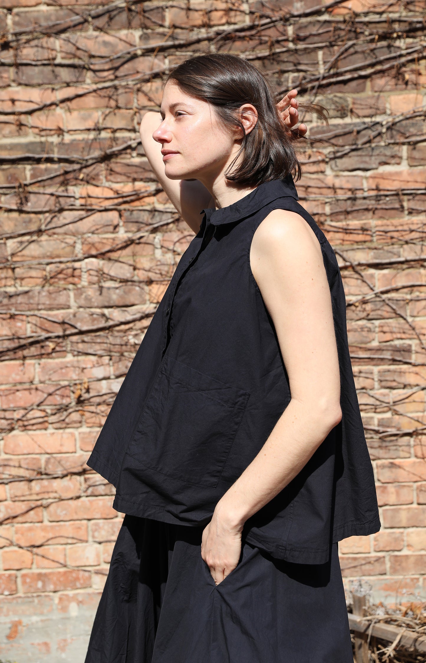 Navy Cotton NDTS Top