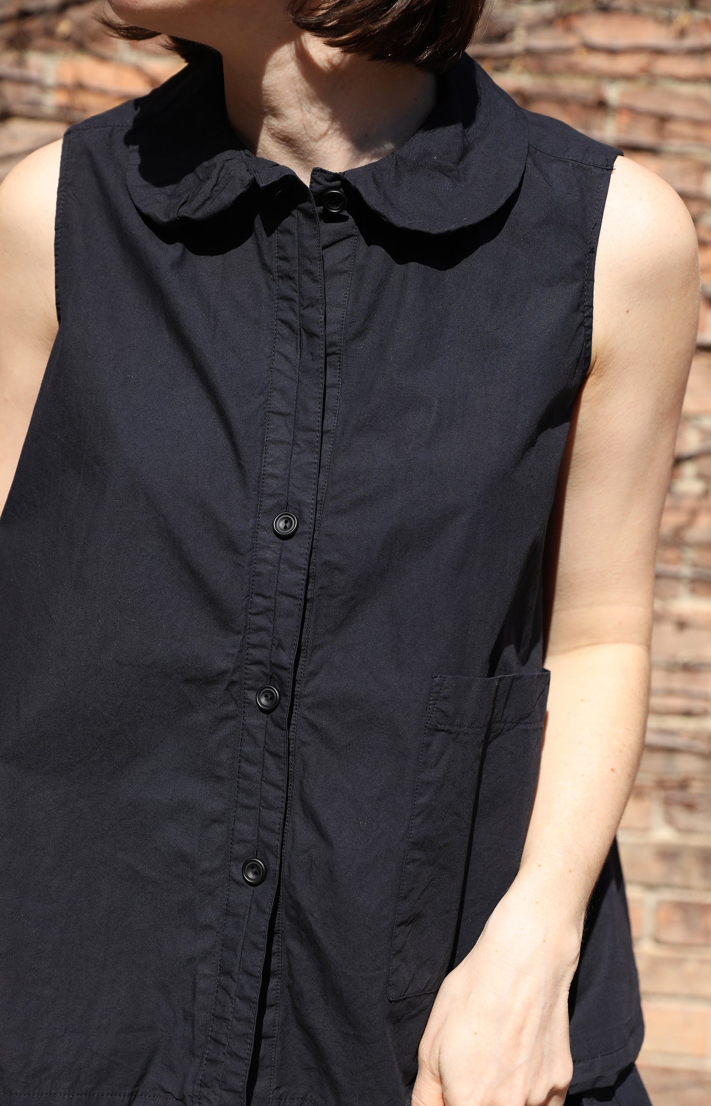 Navy Cotton NDTS Top