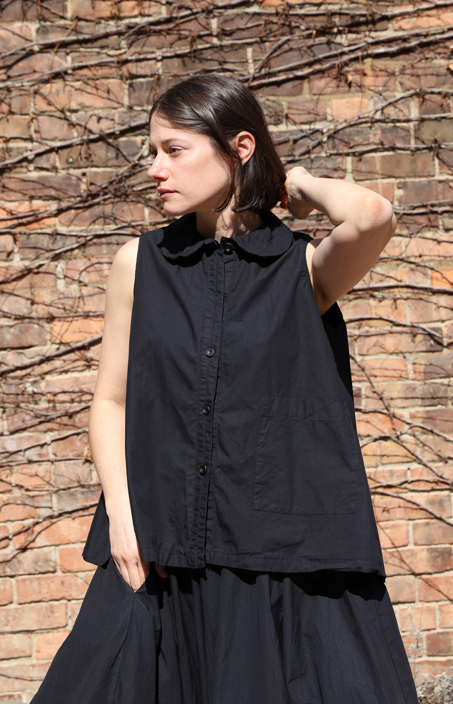 Navy Cotton NDTS Top