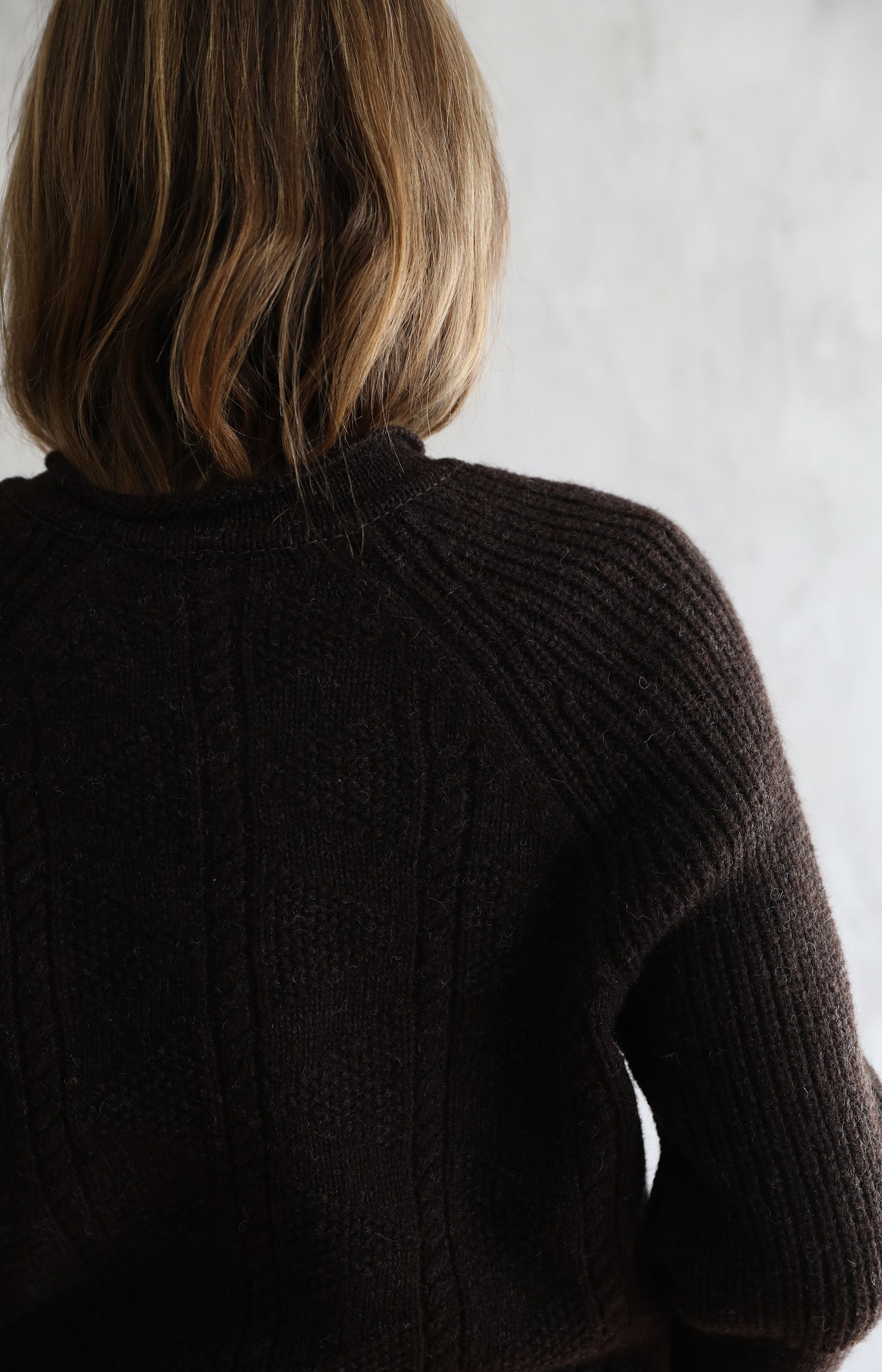 Brown Shetland Wool Sweater