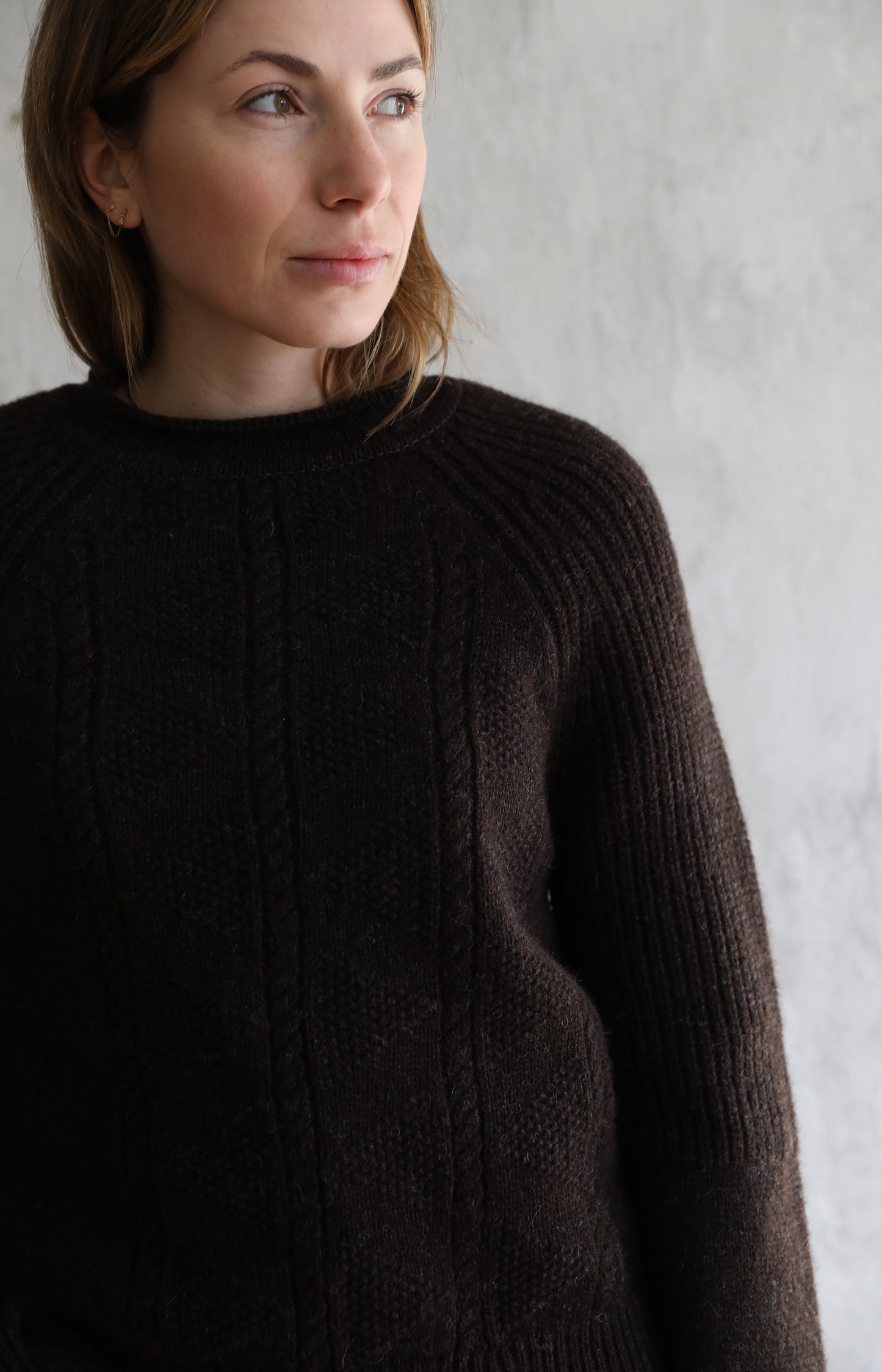 Brown Shetland Wool Sweater