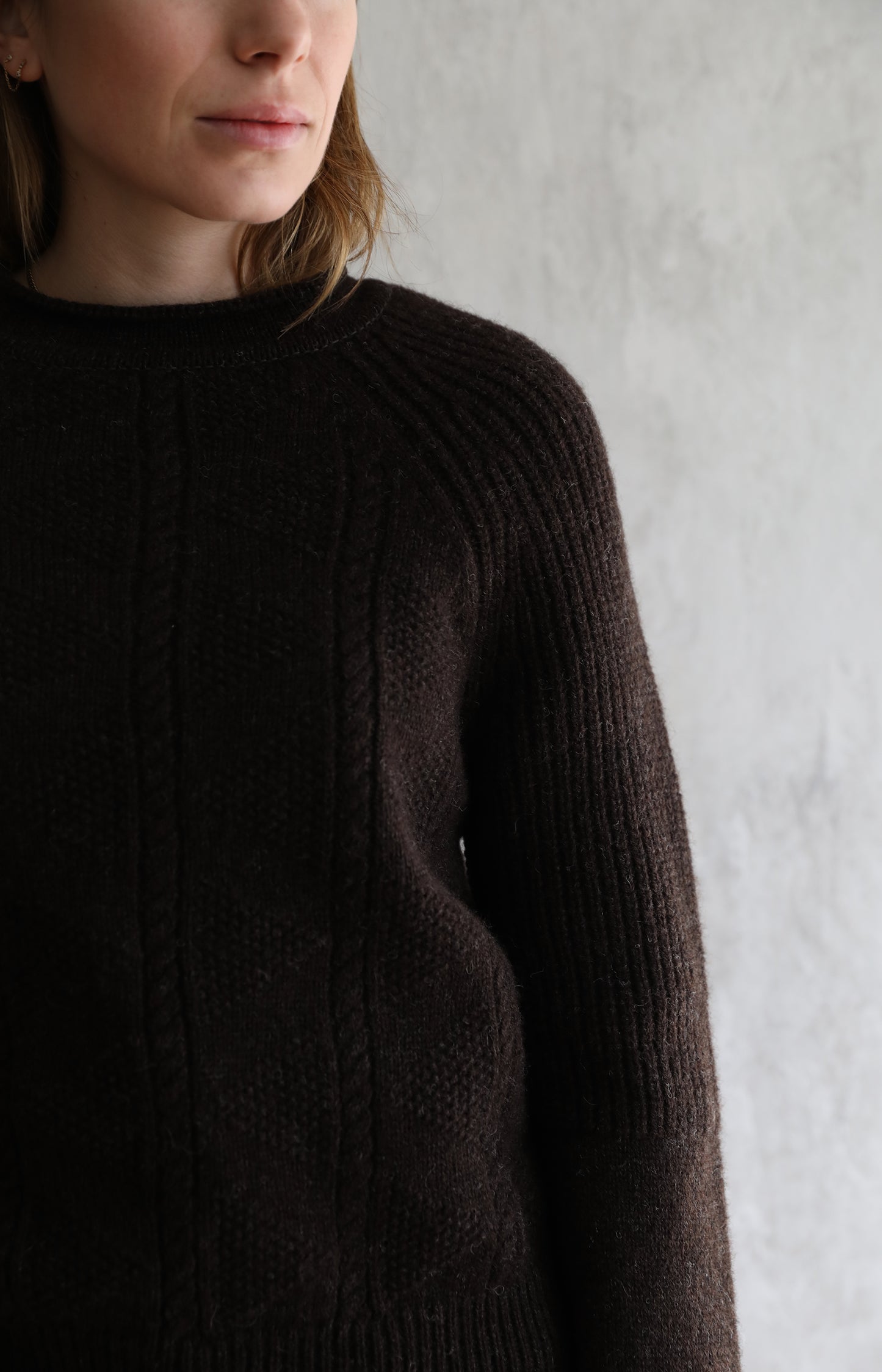 Brown Shetland Wool Sweater