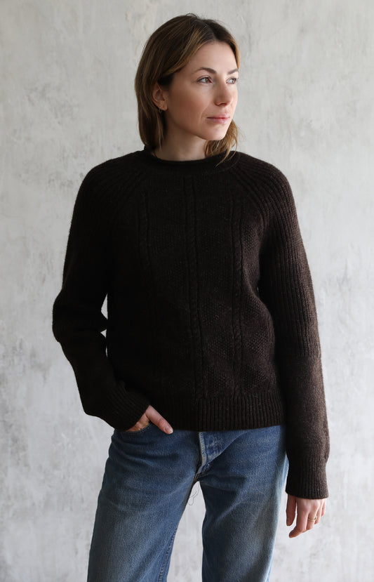 Brown Shetland Wool Sweater