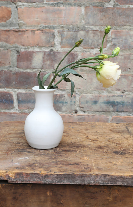 Tiny Matte Ivory Vase