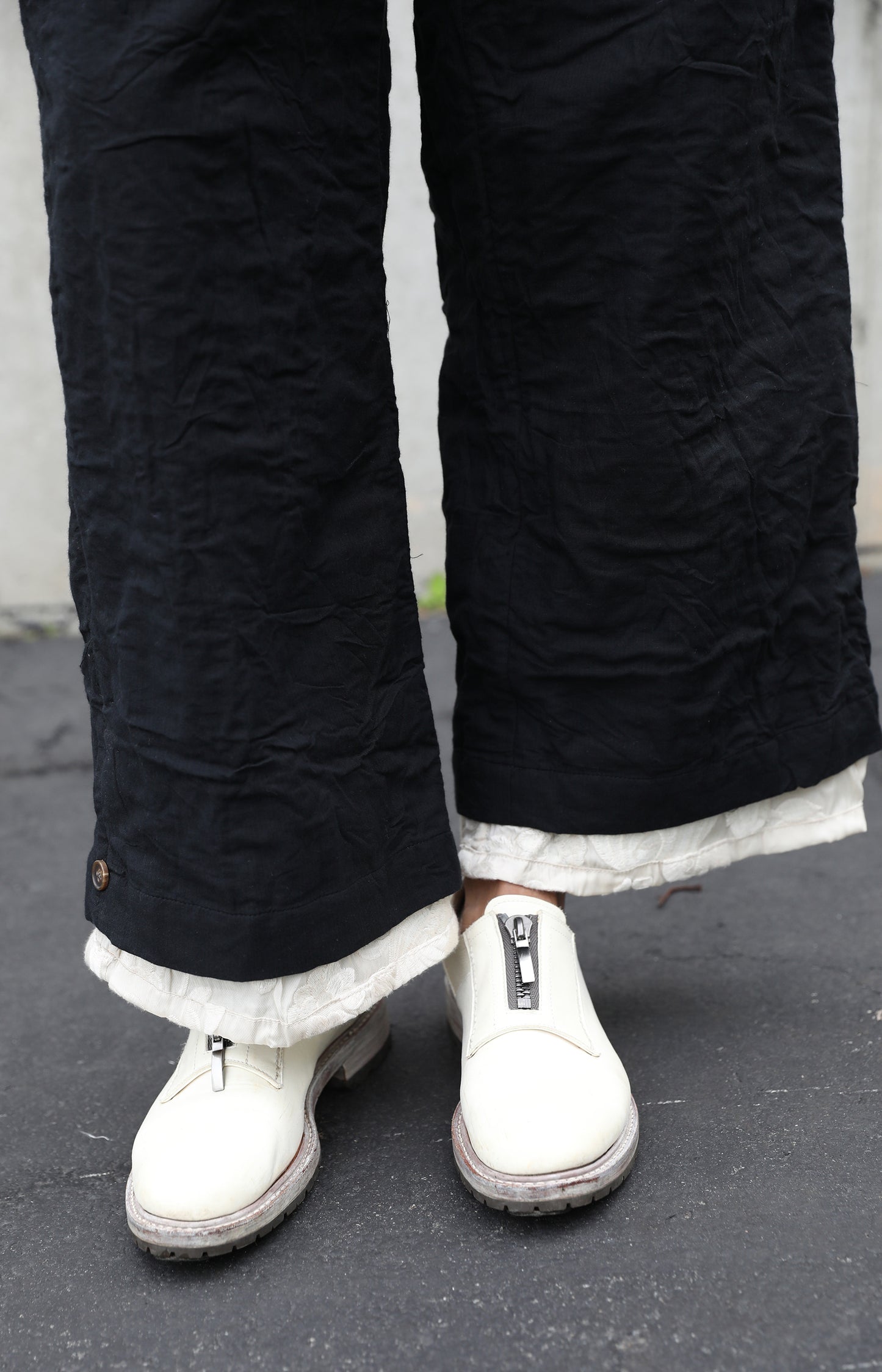 Black Cotton Summer Pants