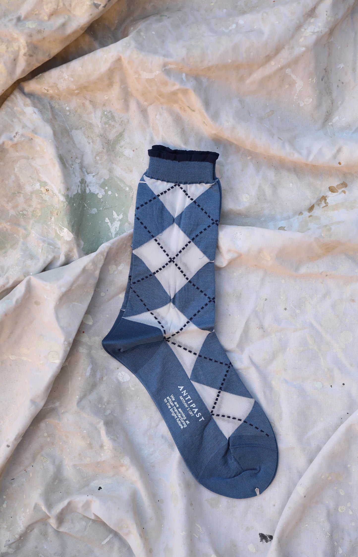 Blue Argyle Socks