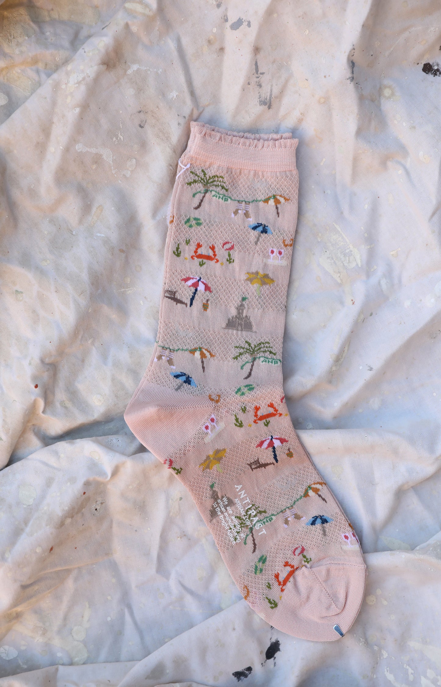 Pink Summer Beach Socks