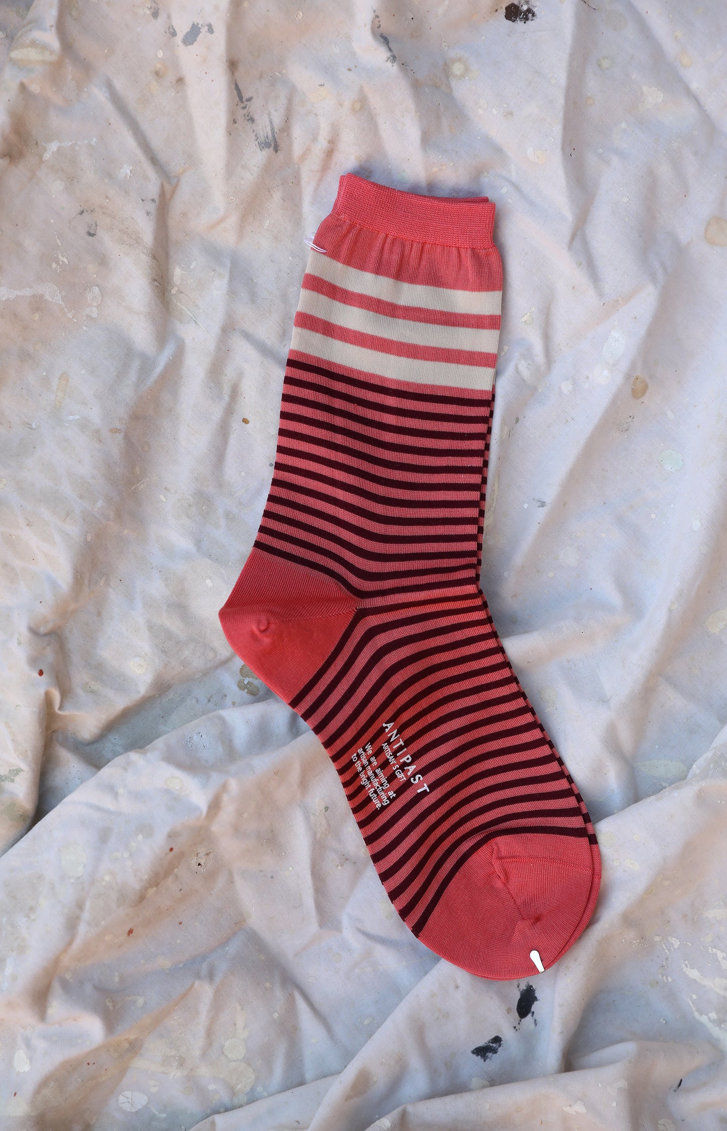 Coral Stripe Socks