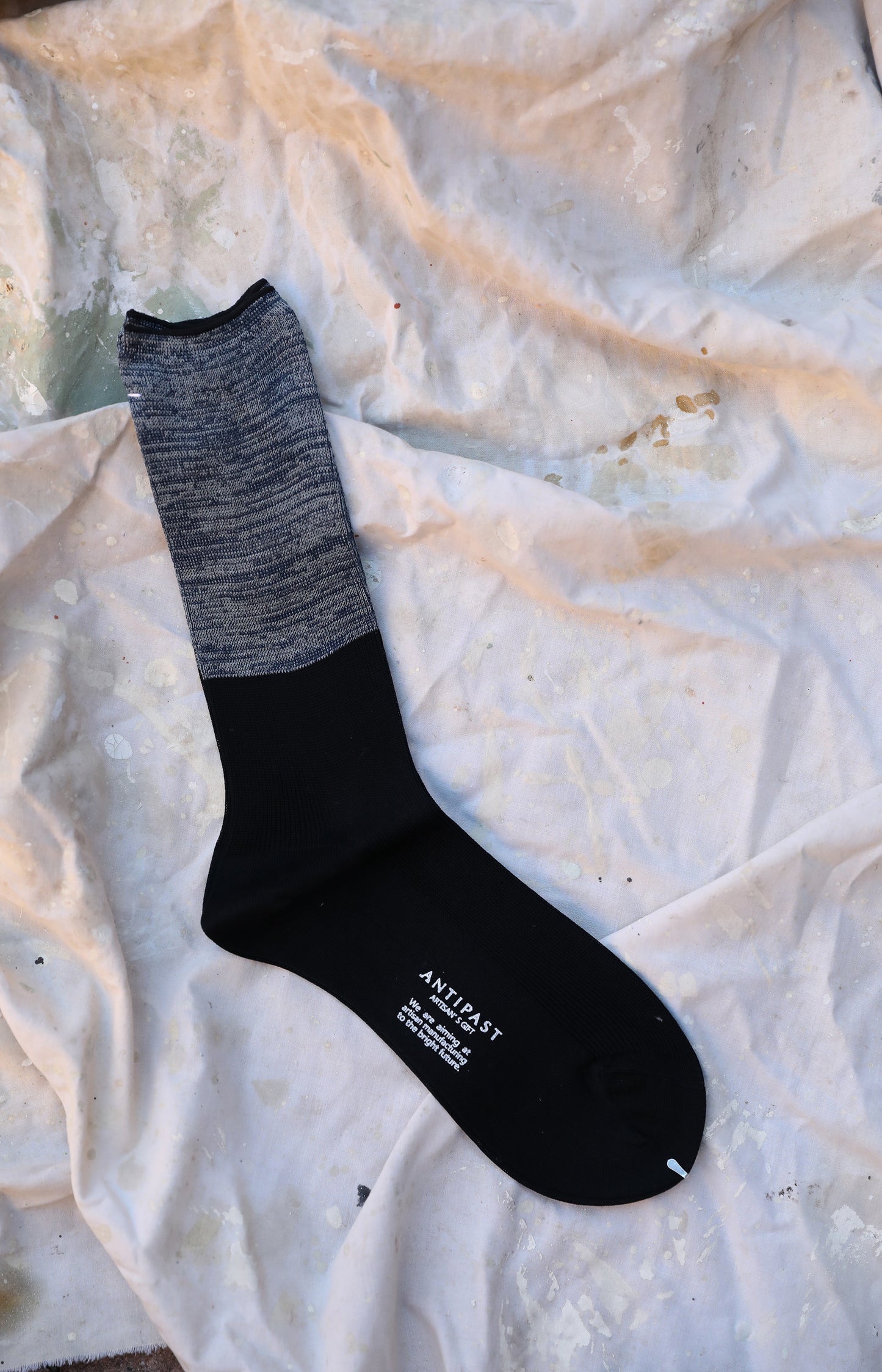 Black Two Tone Socks