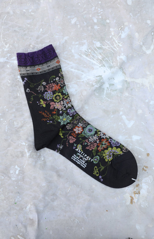 Brown Happy Flower Socks