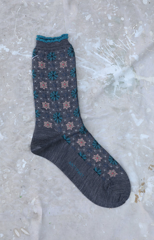 Grey Kaleidoscope Socks