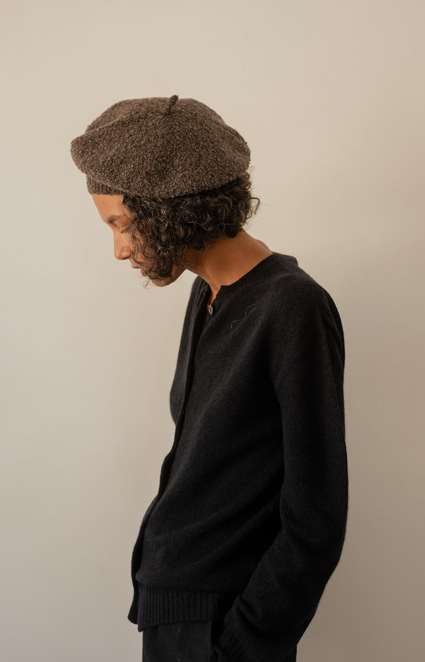 Brown Mix Cashmere Hat