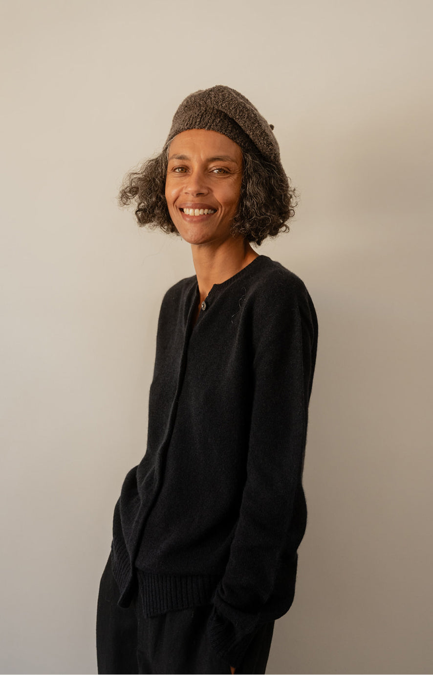 Brown Mix Cashmere Hat