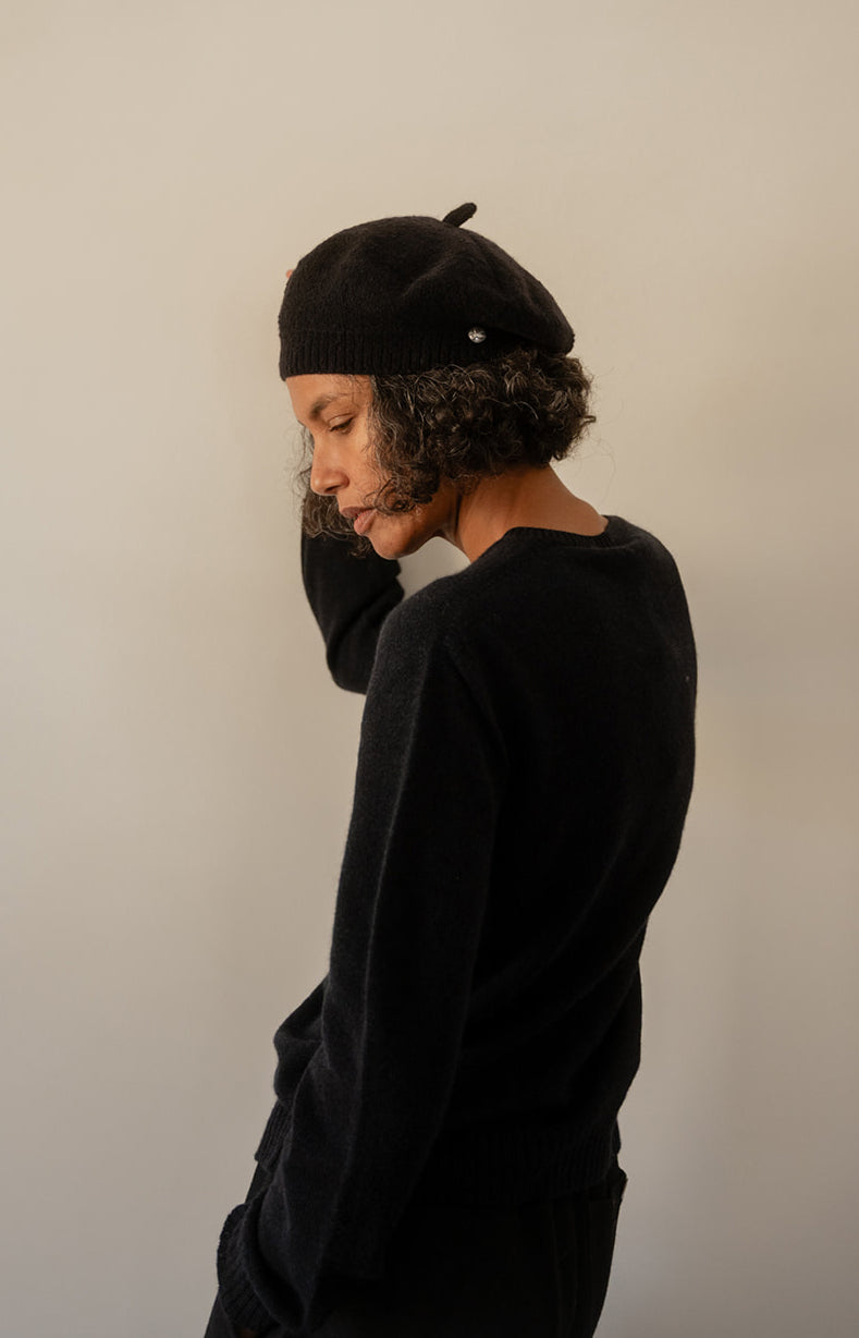 Black Cashmere Hat