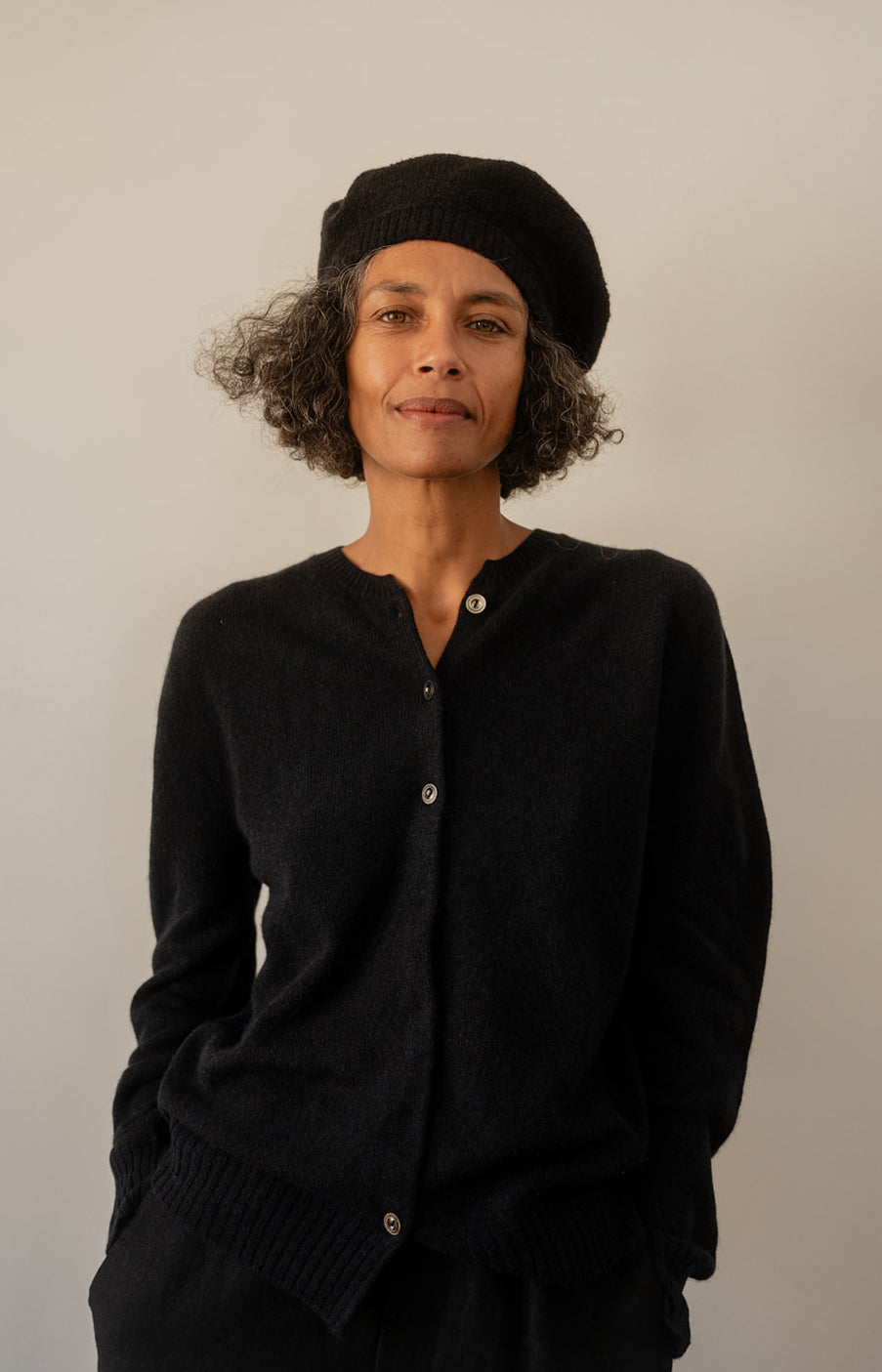 Black Navy Cardigan