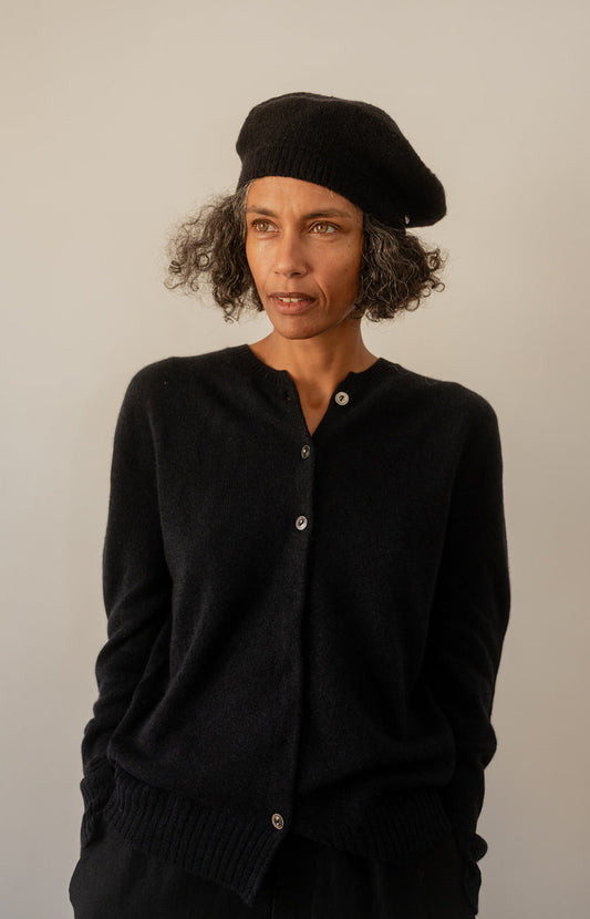 Black Cashmere Hat