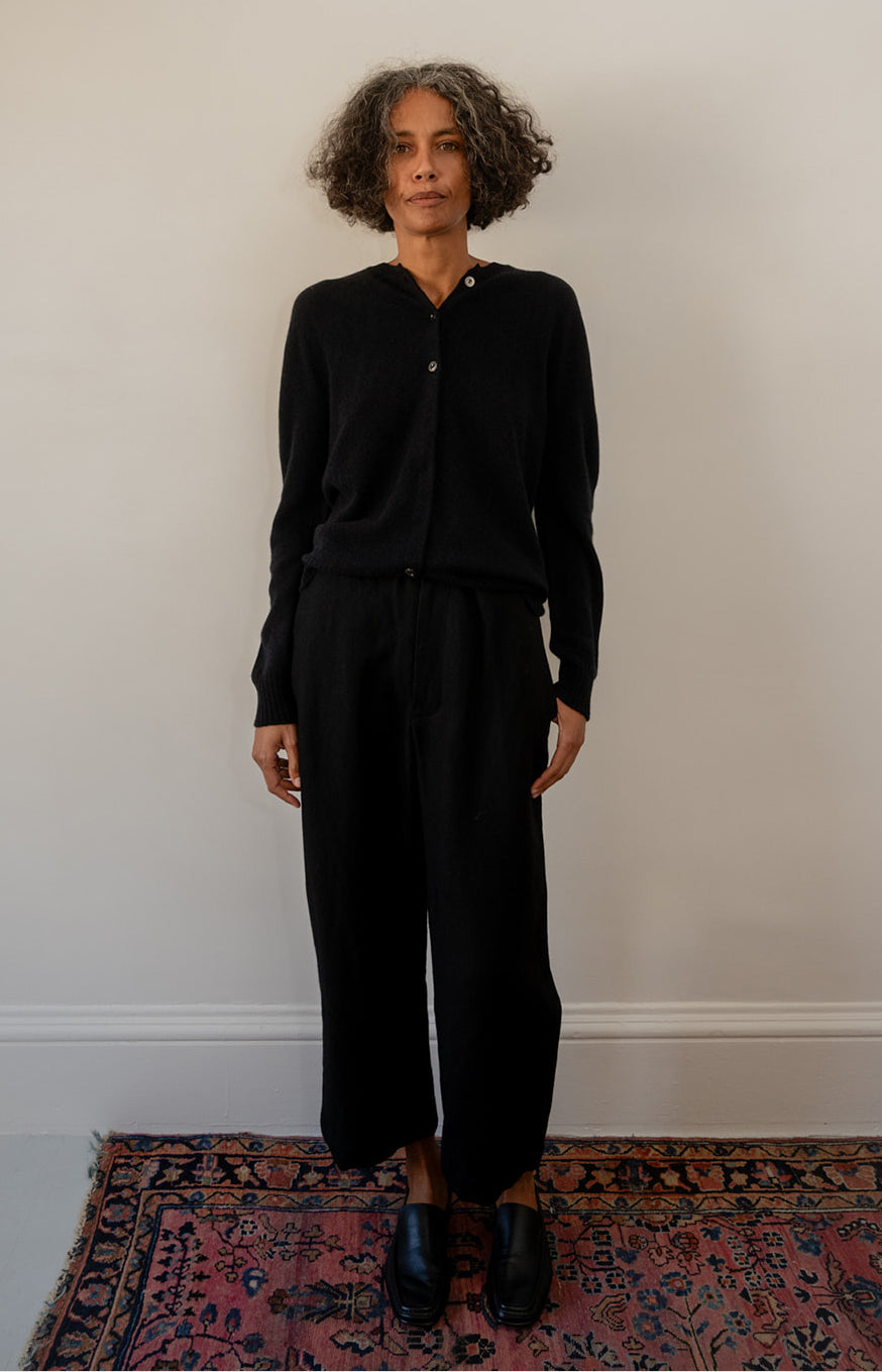 Black Navy Cardigan