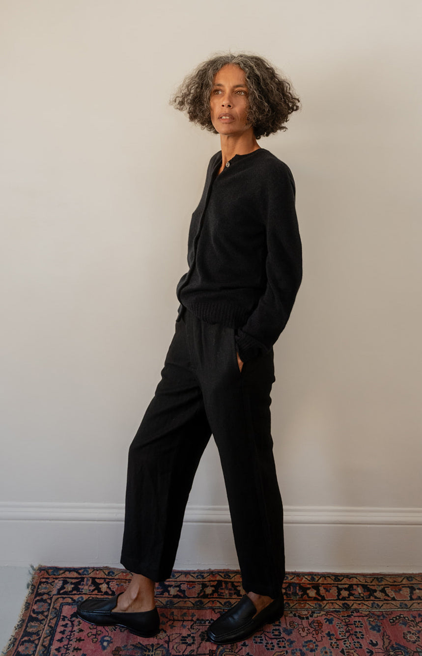 Black Navy Cardigan