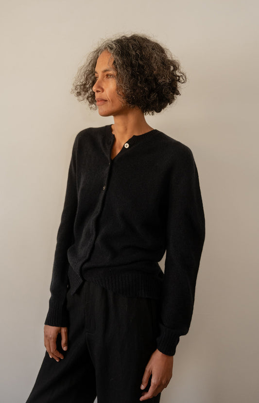 Black Navy Cardigan