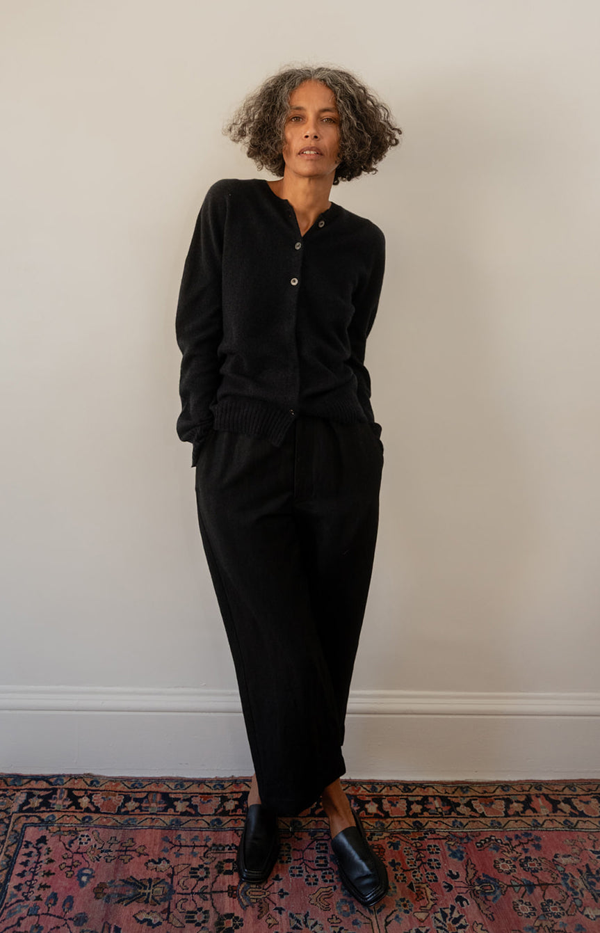 Black Navy Cardigan