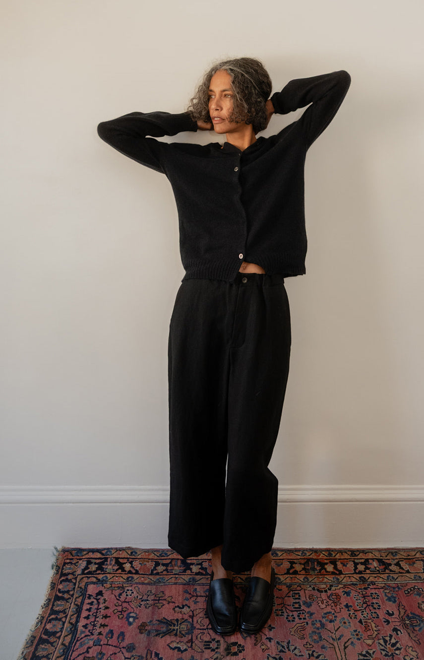 Black Navy Cardigan