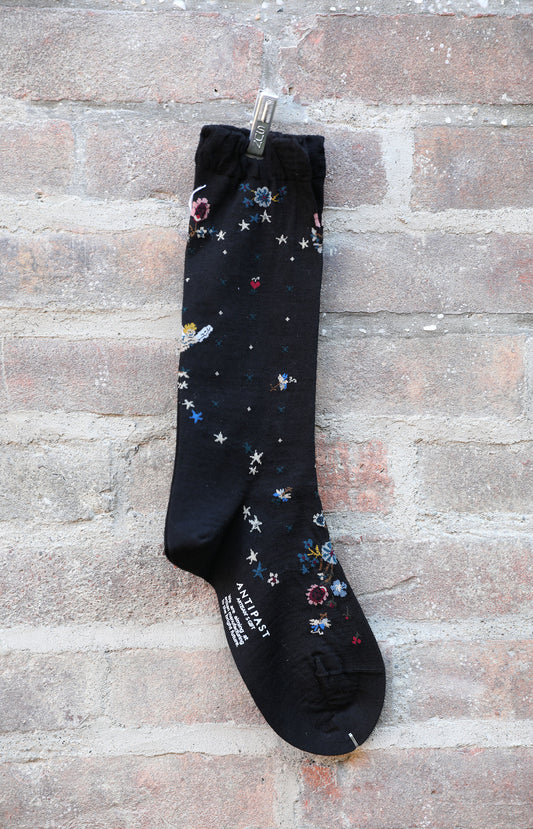 Black Hello Angel Socks