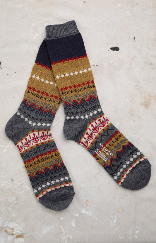 Grey English Style Socks