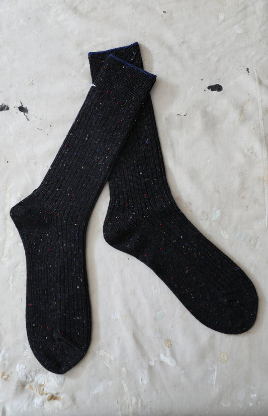 Charcoal Rib Knit Socks
