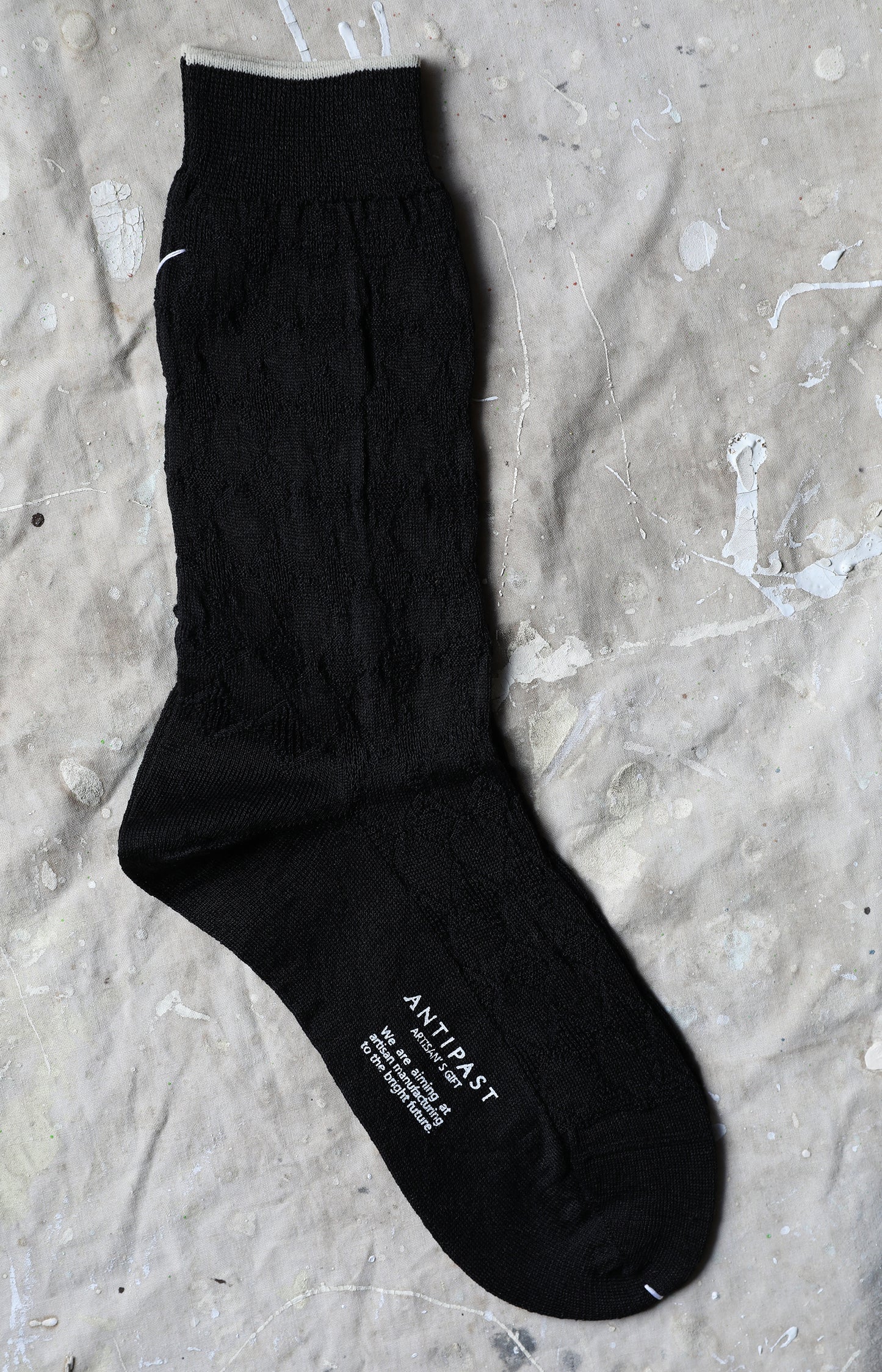 Black Linen Links Socks