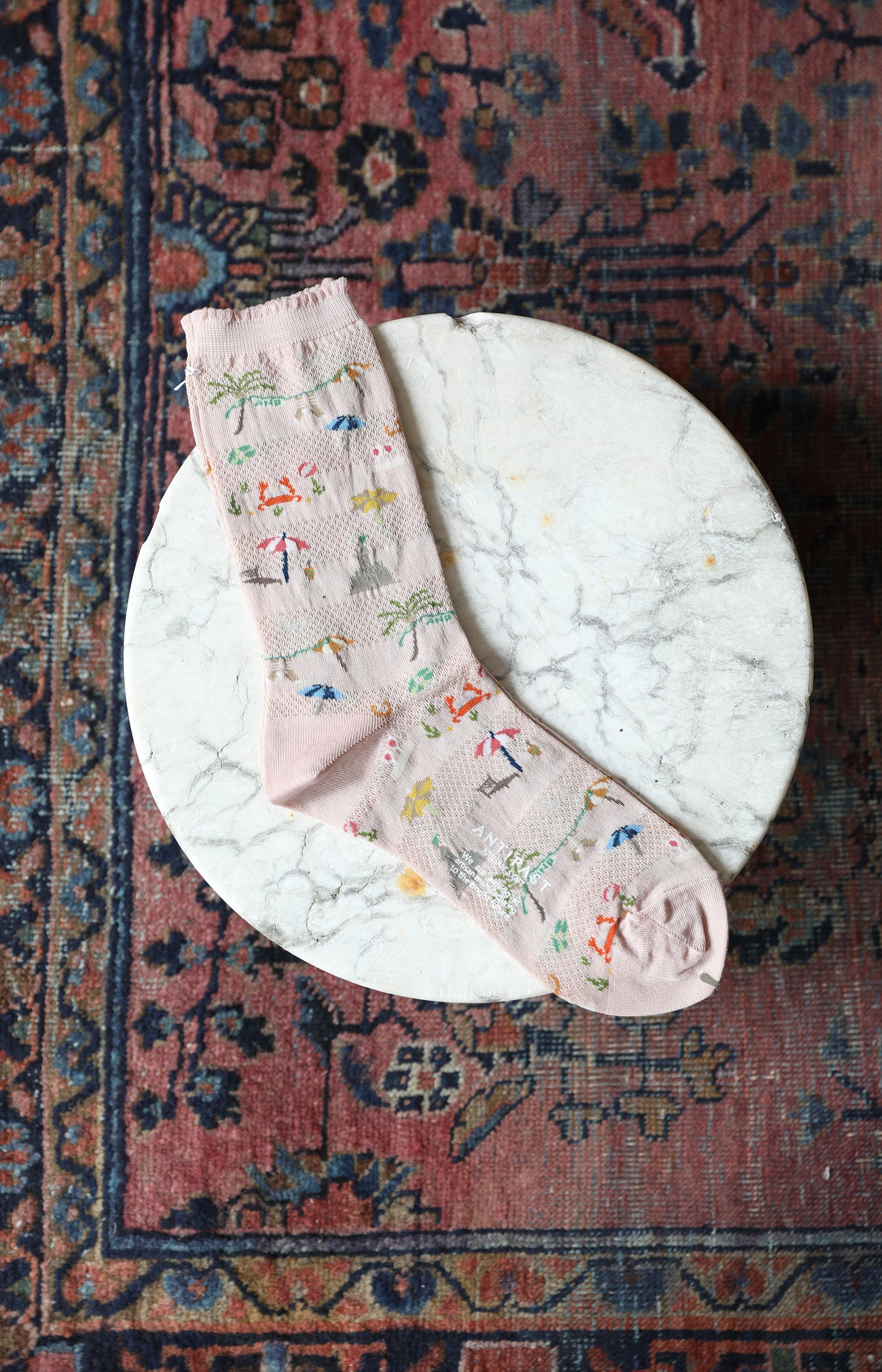 Pink Summer Beach Socks