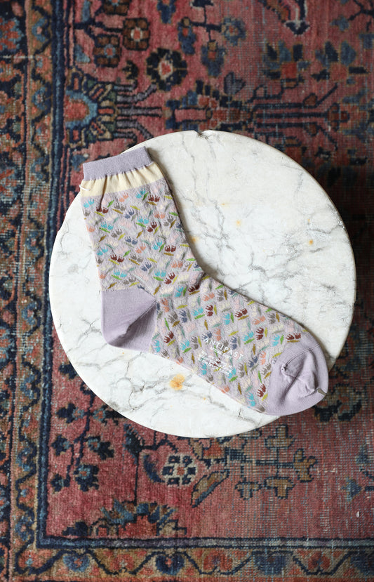 Lavender Dancing Tulips Socks