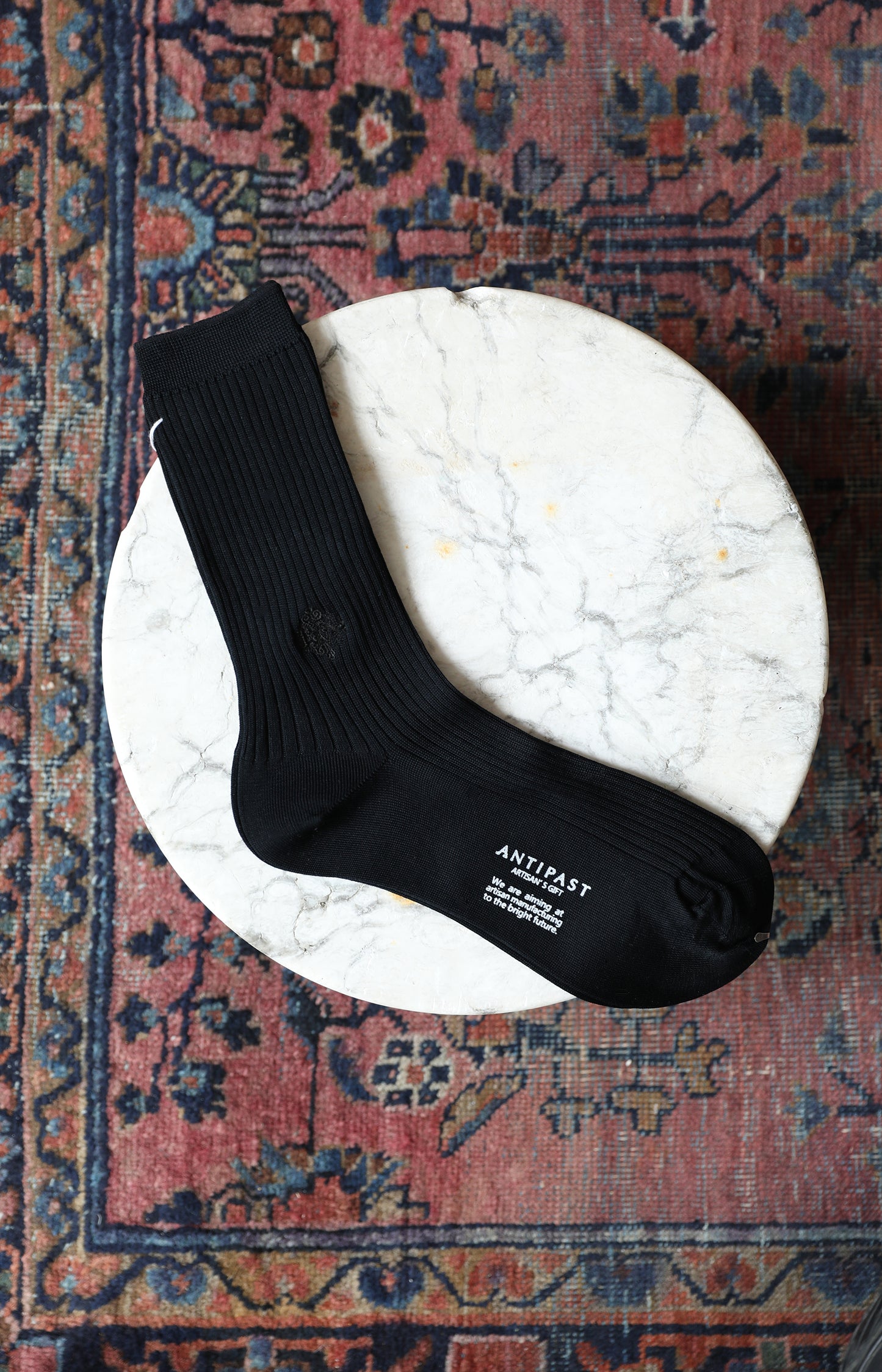 Black Embroidery Socks