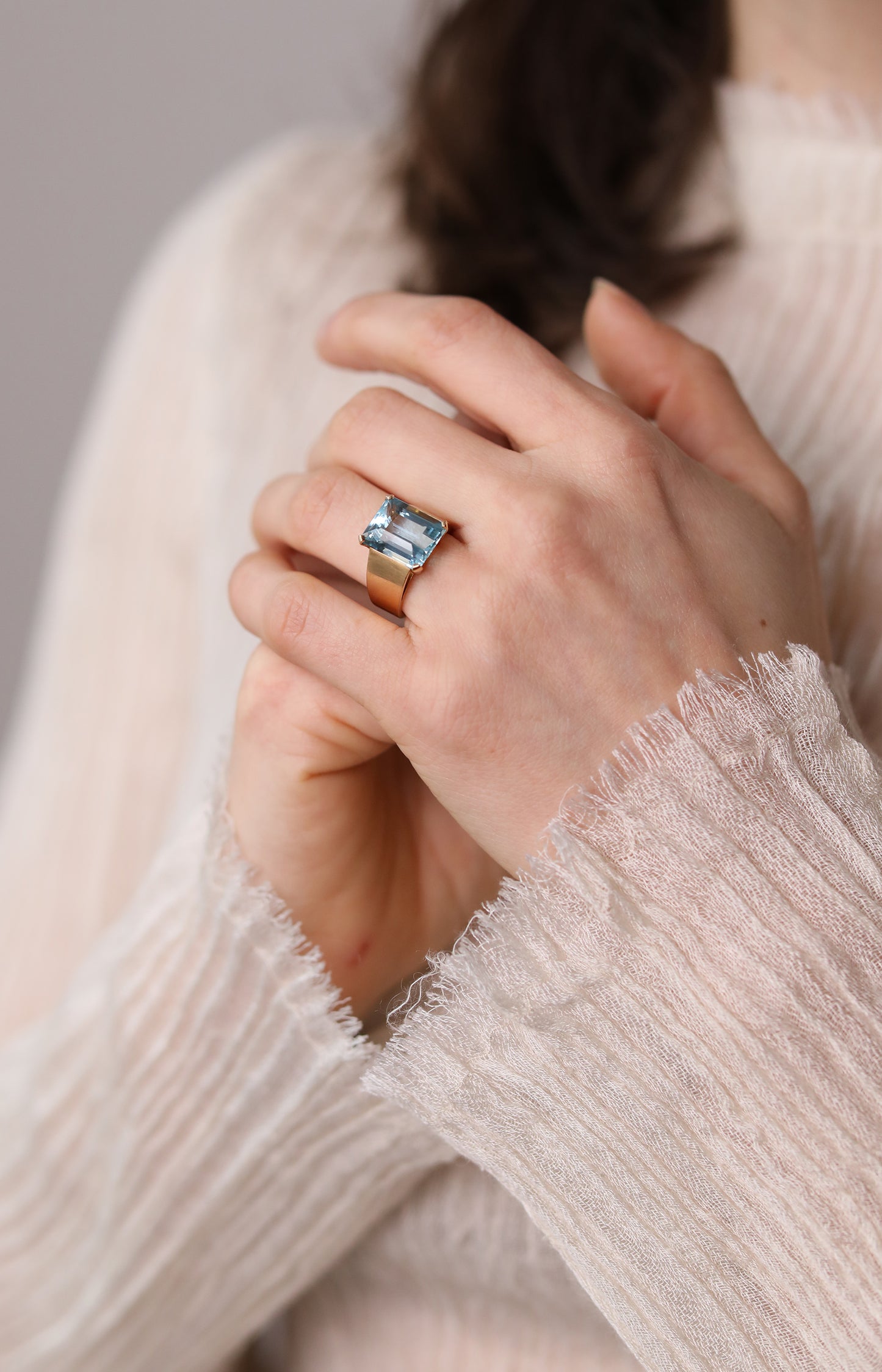 EB Modern Aquamarine Ring