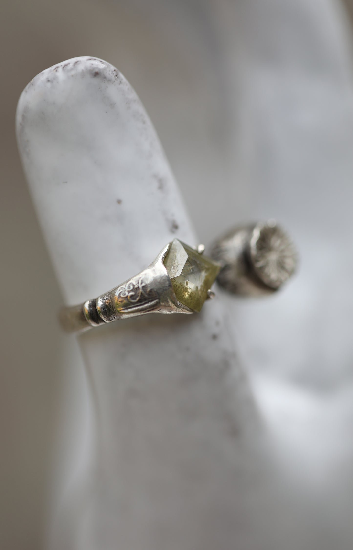 Silver & Diamond Poppy Pod Ring