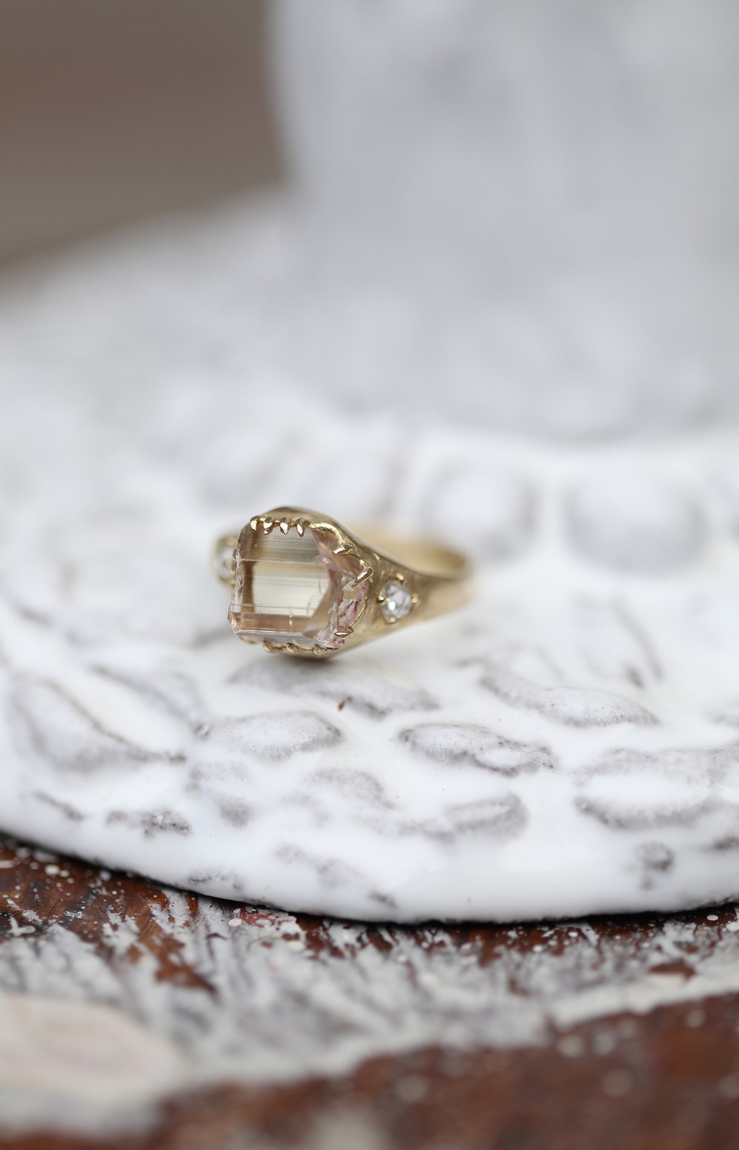 Tourmaline & Diamond Ring