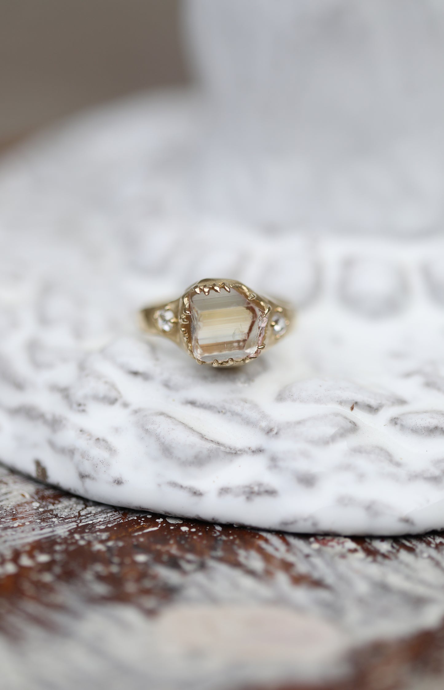 Tourmaline & Diamond Ring
